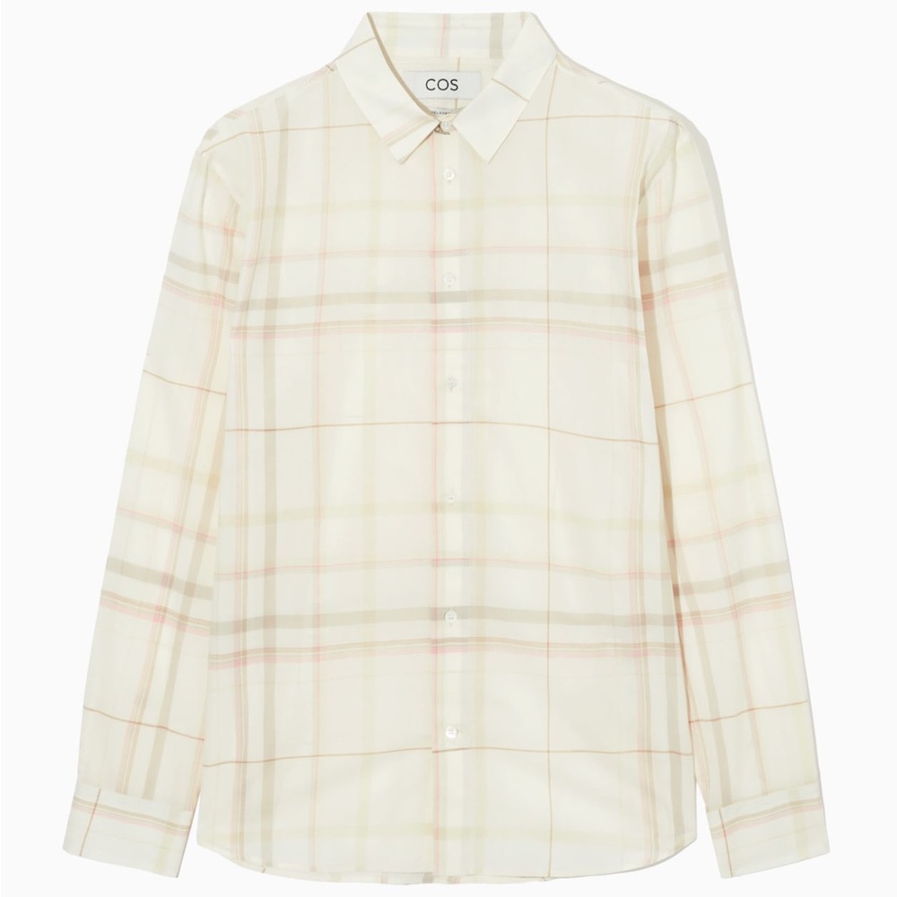 COS Light Beige Checkered Men's Shirt